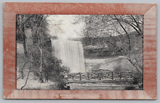 Postcard Minnehaha Falls Park Minneapolis Minnesota Vintage B&W Posted 1908 picture