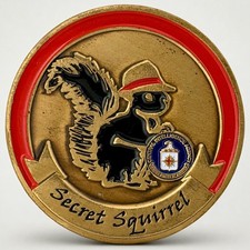 CIA Secret Squirrel Challenge Coin Admit Nothing Deny Everything 1.75” picture