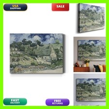 Renditions Gallery Thatched Cottages at Cordeville by Van Gogh Canvas 30x40 picture