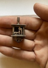 Vintage Sterling Silver Dreidel Hanukah Judaica Sculptural Design picture