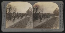 Photo:French Cyclist Scouts WWI 1914 Troop in Enemy Country Bicycles picture