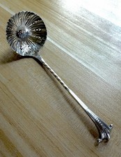 Large Sugar Sifter Georgian Sterling Silver (.925) Spoon King Shell 1890's 29g picture