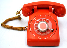 Brilliant Original ORANGE ROTELCOM NT 1982 Rotary Dial Phone Telephone Northern picture