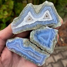 Raw Blue Lace Agate 1 lb - From Malawi, Rough Agate for Cutting, Lapidary picture