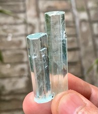 17-gram Twin Aquamarine Crystals Beryl Having Natural Internal Inclusions picture