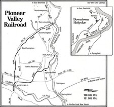 Pioneer Valley Railroad Map & CF7 #2558 Locomotive Holyoke Local Vtg Mag Excerpt picture