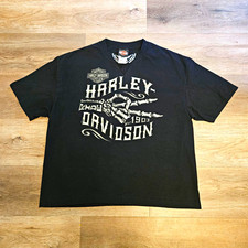 Womens Vintage Harley Davidson Shirt XL Skeleton Hand Perrysburg OH Biker Built picture
