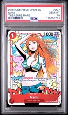 2024 ONE PIECE OP06-WINGS OF THE CAPTAIN TREASURE RARE #007 NAMI PSA 10 picture