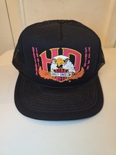 Vtg Harley-Davidson 3D Emblem Daytona Bike Week 1991 Mesh Trucker Hat 50th Year picture