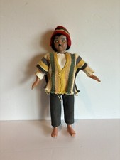 Vintage Handcrafted South American Folk Doll Man 9” picture
