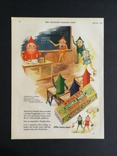 1928 Wrigley's Double Mint Chewing Gum Vintage Print Ad School Classroom Elves picture