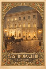 🗺️ Vintage East India Club London Poster 24x36” - Classic Art Print - 200GSM picture