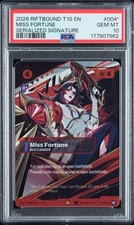 RIFTBOUND x T1 SERIALIZED SIG 004 MISS FORTUNE GUMAYUSI 1996/2025 PSA 10 picture