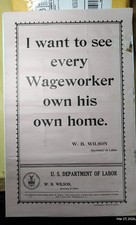 WW1 era official US Department of Labor Publication own your own home. picture