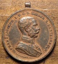 WWI Austria-Hungary Franz Joseph I Kaiser Bronze Bravery Medal Tautenhayn picture