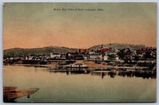 K29/ East Liverpool Ohio Postcard c1910 Birdseye River Stores Homes 88 picture