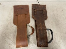 Vintage D.S. Robertson Victoria BC Brown Leather Instrument Cases Pair picture