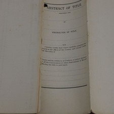 Antique Abstract of Title Book Arkansas Handwritten Land Records 1800s Ledger picture