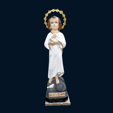 RARE OOAK El Santo Niño de las Palomitas Jesus, Santo, Statue, Saint, Glass Eyes picture