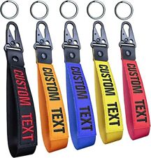 Customized Embroidered Keychain Key Tag Keyring Wrist Strap Personalized gifts picture