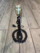 Vintage 1950s Brutalist, Industrial Heavy Duty Chain Lamp. picture