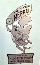 vintage Miami FLYING MERKEL head tube DECAL picture