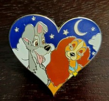 Disney Official Trading 2015 Lady and Tramp Under the Star in Heart Pin 🔥🔥🔥 picture