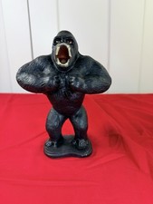 Vtg 1950s King Kong Chalkware Coin Bank 7.5” Roaring Gorilla S&O Carnival Prize picture