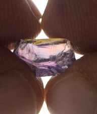 Natural Tanzanite Crystal, 2.9 Ct. Trio Color Zoisite, Unheated Tanzanite Raw picture