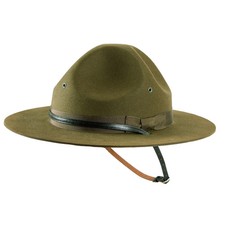 US Army USGI Campaign Hat Size Large Wool Felt Drill Sergeant Hat picture