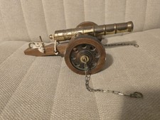 Vintage Brass Cannon Collectible Decorative Vintage Metalware Model picture