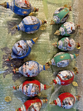 Lot Of 12 Bradford Editions Winter Cardinals Porcelain Ornaments Sam Timm Set picture