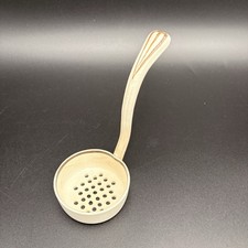 Antique Creamware Wedgewood Sifter Strainer 18th Century Gold Accent Rare picture