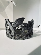 Vintage 1998 Scents & Accents Fine Pewter Hummingbird Candle Holder picture