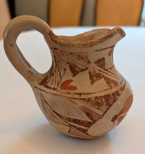Old Laguna Pueblo Pottery Mini Pitcher, Geometric Pattern, 3.5 in picture