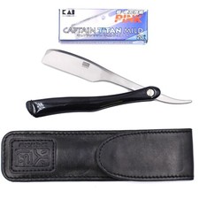 Kai Kasho Captain Prof Folding Straight Barber Razor Leather Case & 20 Blades picture