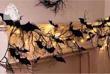Bunny Chorus Gothic Halloween Banner: Haunted Bat Dark Dead Branch Halloween Par picture