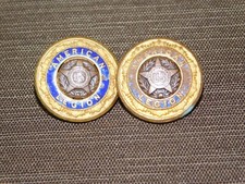 VINTAGE 1919 US AMERICAN LEGION BUTTONS LOT OF 2 picture