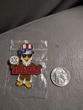 Walmart Employee Associate Pin Happy 4th of July Dancing Squiggly Eagle Spark picture