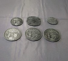 Lot Of 6 Montana Silversmiths Hesston Belt Buckles National Rodeo Finals  picture