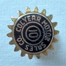 Vintage Colyear Motor Sales Co 10 Year Service Pin 10K Gold Enamel Automotive picture