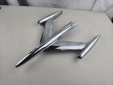 VTG 1953 or 1954 Oldsmobile Jet Airplane Metal Hood Ornament 562715 Heavy USA picture