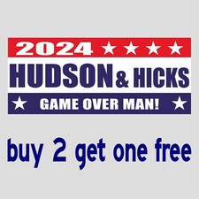 Hudson & Hicks 2024 GAME OVER MAN Alien Aliens Ripley Bumper Sticker - GoGo picture