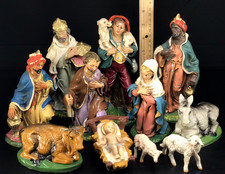 VINTAGE PAPER MACHE NATIVITY ITALY 8