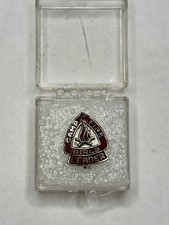 Vintage Sterling Camp Fire Girls Leader Lapel Pin - .925 Silver & Red Enamel -  picture
