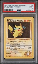 2000 Pokemon Gym Heroes Lt. Surge's Pikachu #81 PSA 9 picture