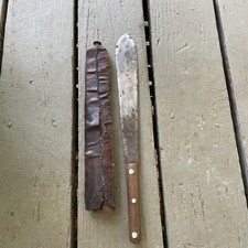 Vtg African Masai Warrior Tribal Hunting Knife Sword Machete Leather Steel 16