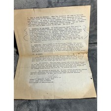 Vintage 1974 USAF Spain Military Typed Memo 8.5x11 Zaragoza Torrejon Base picture
