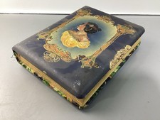 Rare Antique Indian Princess Celluloid & Velvet Photo Album Gilded Edged picture