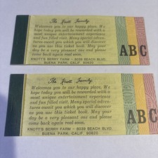 Vintage Pair of 1970s Knott's Berry Farm Super Bonanza Ticket books picture
